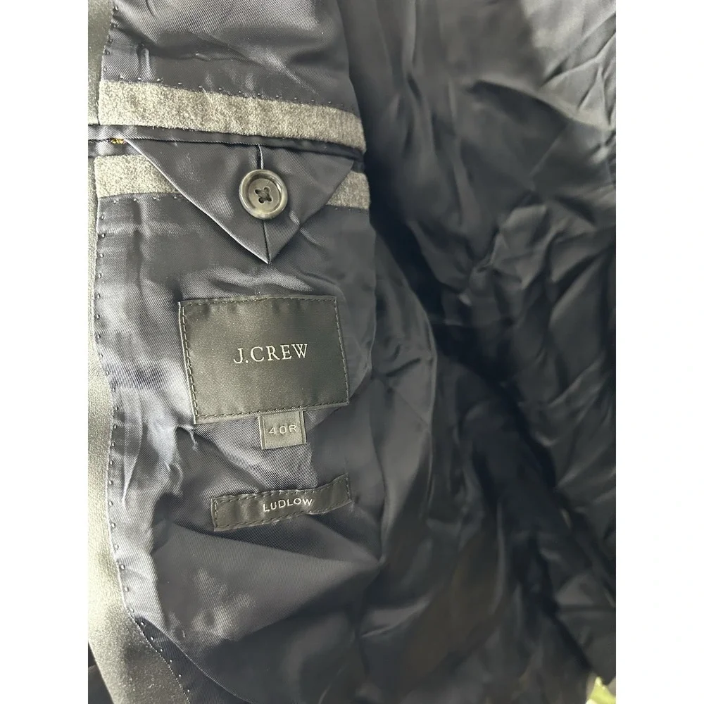J Crew Ludlow Shawl-Collar Tuxedo Jacket Size 40R Vitale Barberis Canonico Italy